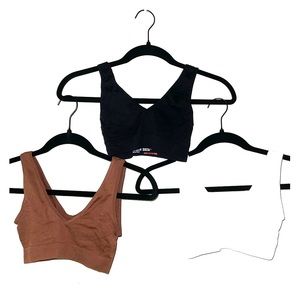 Nasty Gal 3 pack seamless bralettes